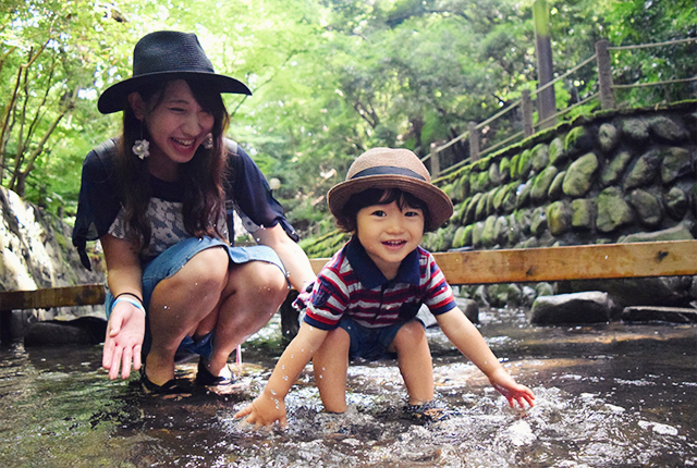 自然の中で子育てができる