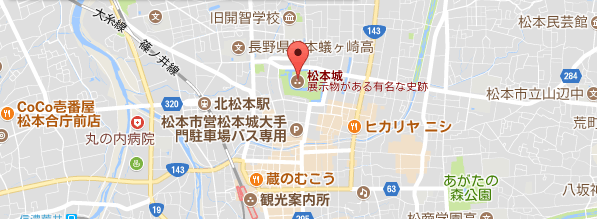 松本城の地図