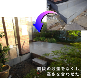 出入り頻度の高い玄関タイルが剥がれた