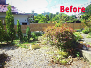 隣地との境に目隠しフェンス