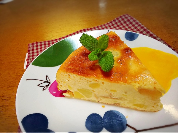 激旨♡さつま芋とりんごのチーズケーキ（18ｃｍ丸型使用）