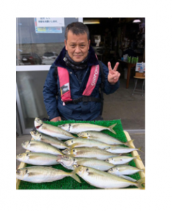 新年早々、釣りでアジ大漁！！神奈川県平塚市庄治郎丸にて