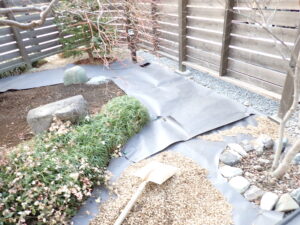 人工芝でマレットゴルフ・パターゴルフができる庭にリフォーム☆