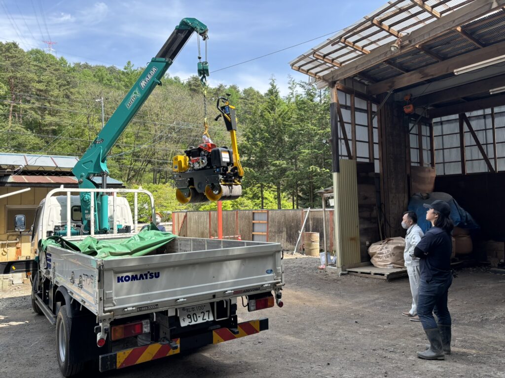 新規機械ハンドローラー納入お清め式